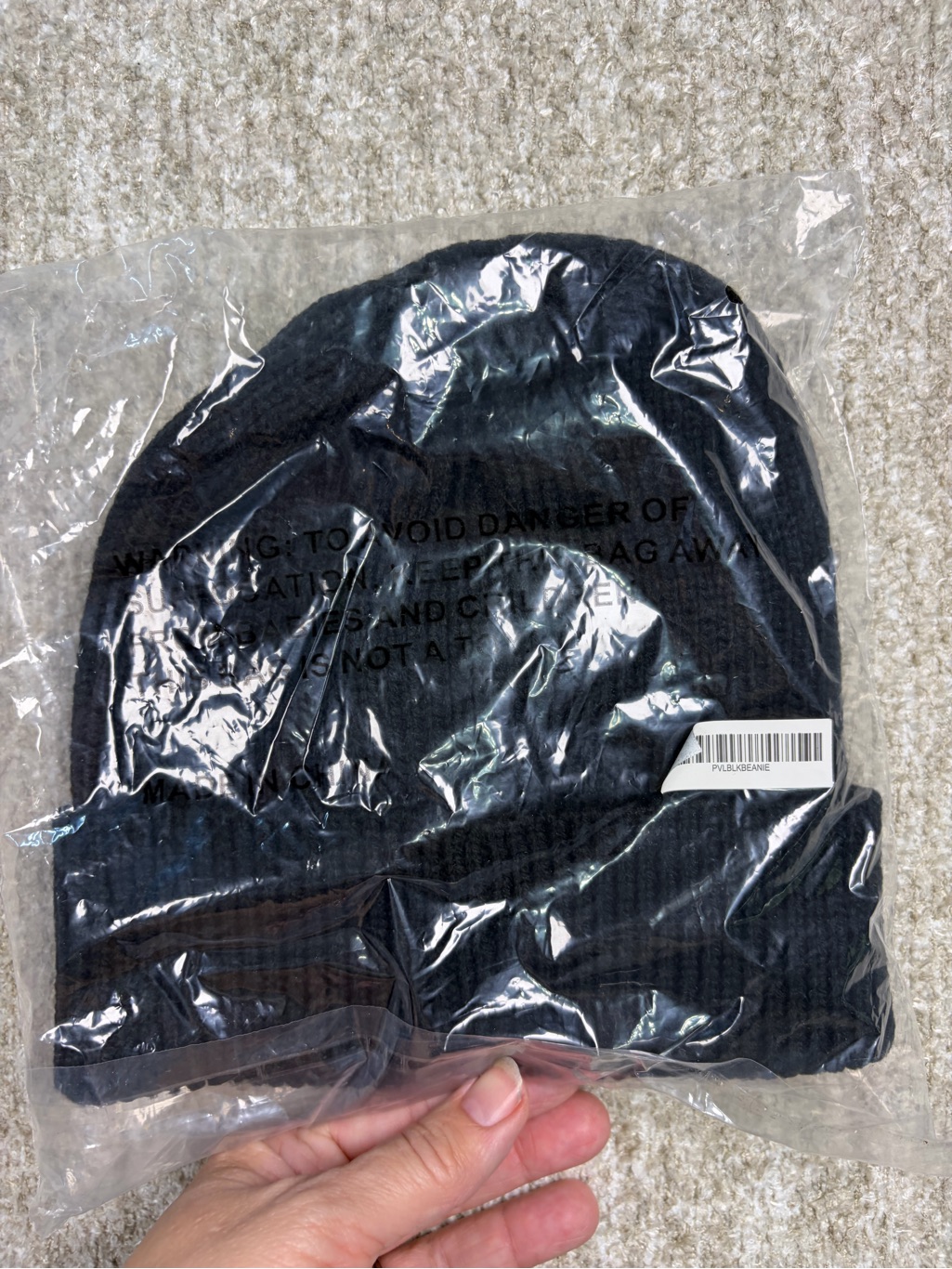 Pvolve Black Knit Cuffed Beanie - Men's Winter Hat — image 2 of 2